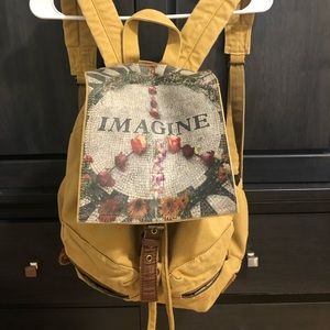 Imagine Beatles Canvas Backpack